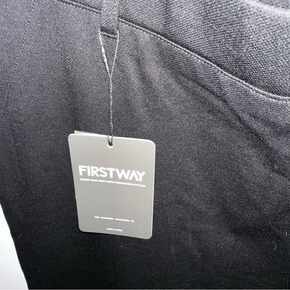 Black Flared Trousers with Textured Knit - Picture 4 of 4